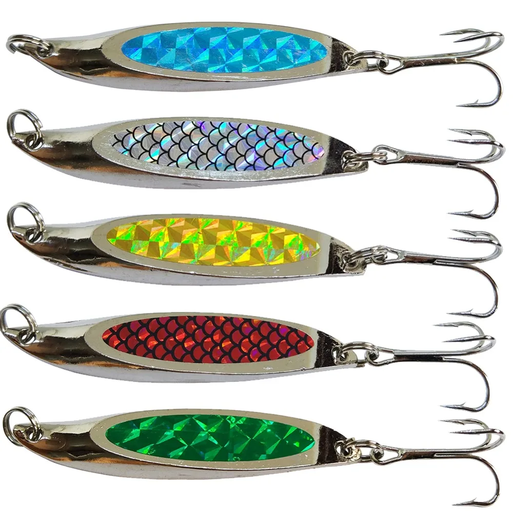 Cucharilla metálica INFOF para trucha y black bass, señuelo giratorio
