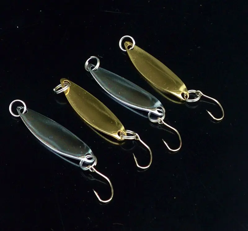 Señuelos Salix Leaf Spoon en dorado y plateado