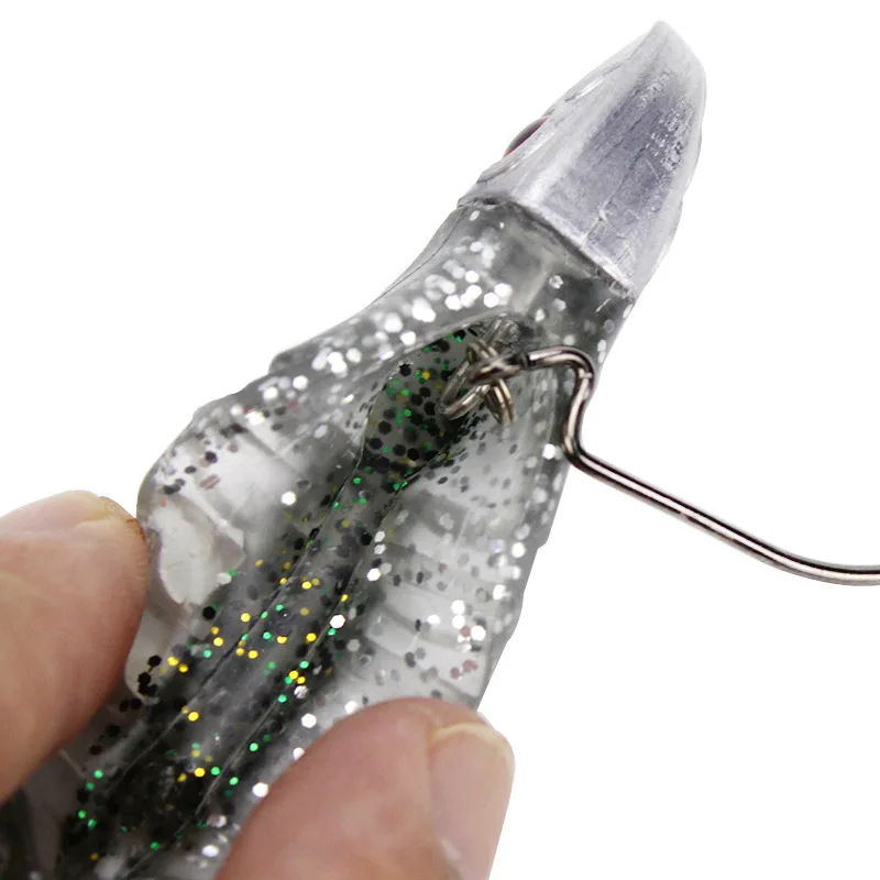 Jig head para vinilo con anzuelo y swimbait para pesca en mar - imagen 5