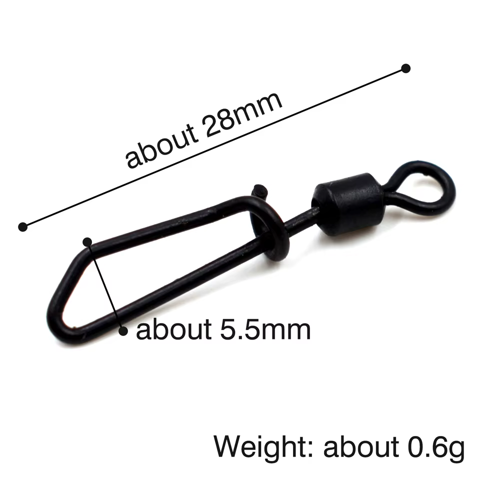 Swivel MNFT con clip de cambio rápido – Acero inoxidable níquel negro