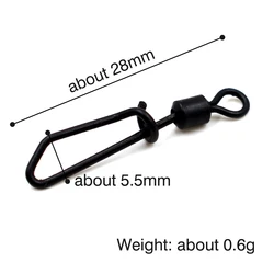 Swivel MNFT con clip de cambio rápido – Acero inoxidable níquel negro