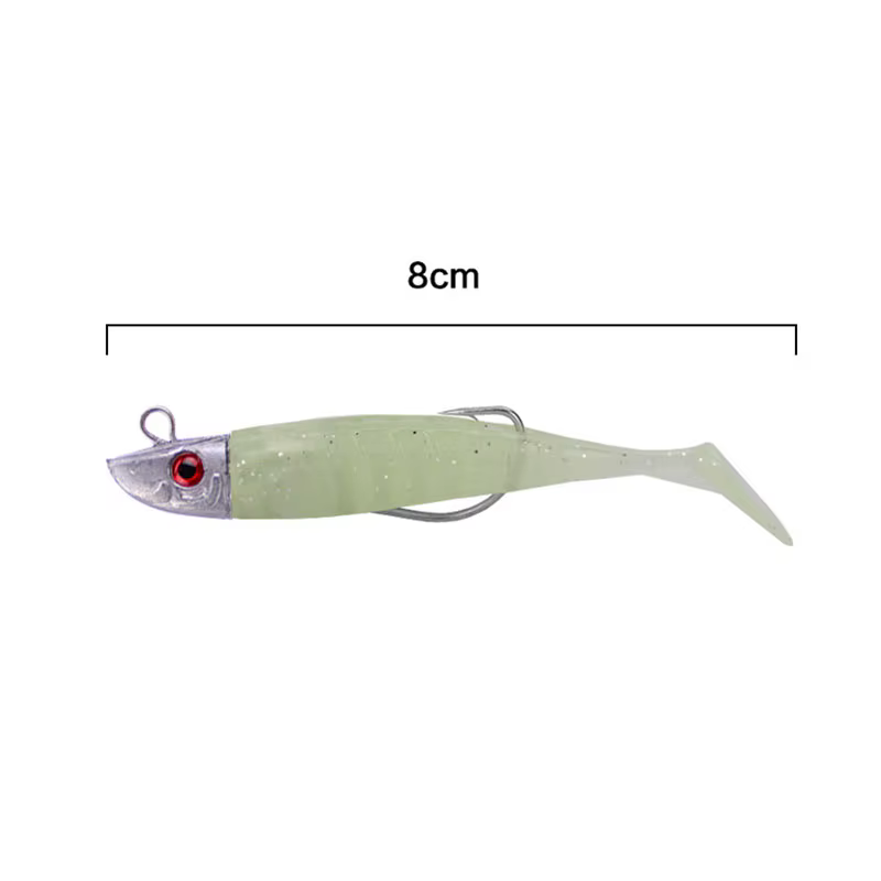 Jig Head cola T para lubina 8cm - imagen 3