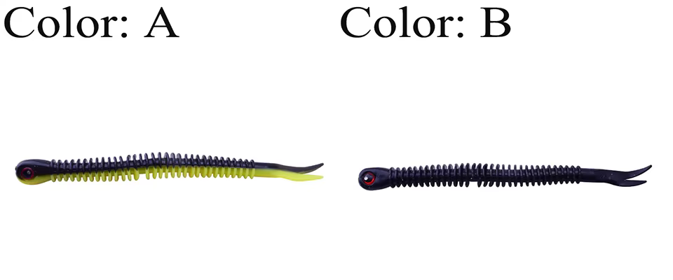 Señuelo suave en espiral color azul