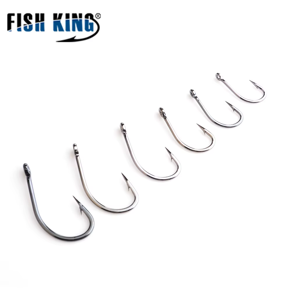 Fish King anzuelos de carpa con púas acero al carbono – tamaños 1-10 - imagen 2