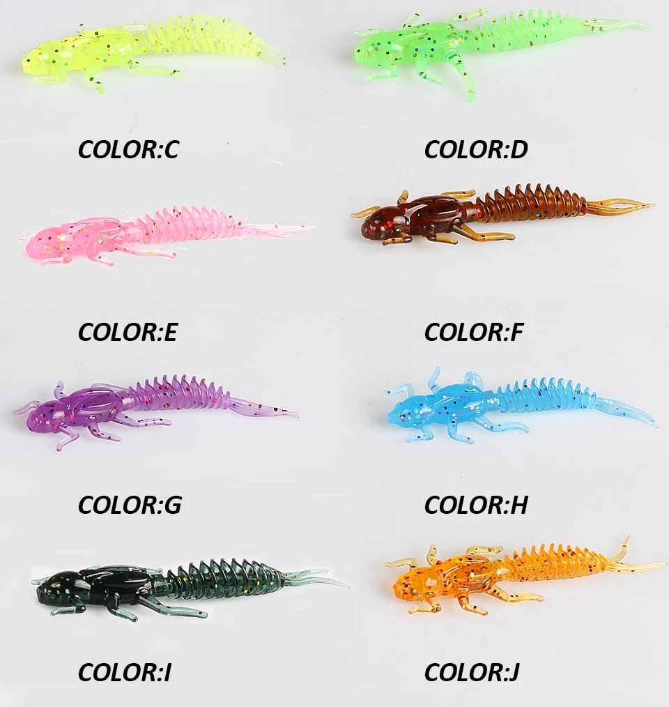 Gusano para pesca en entorno de agua dulce