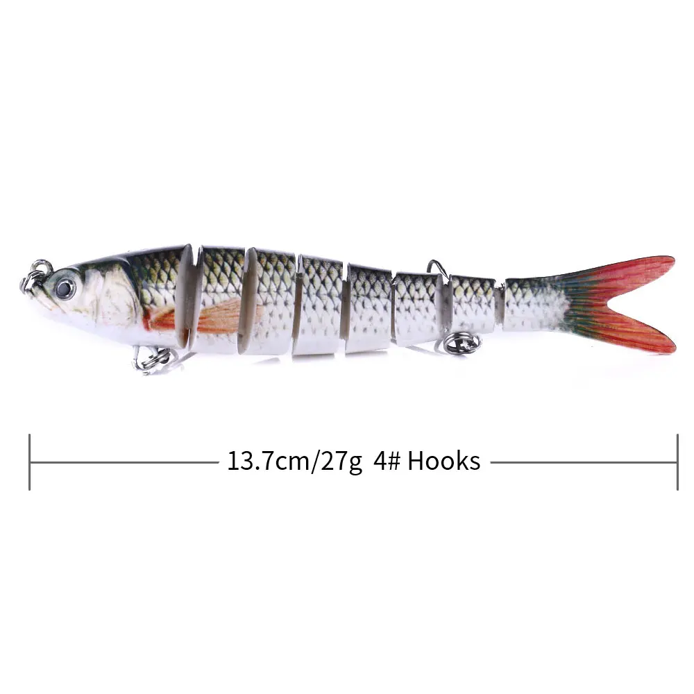 HENGJIA Swimbait multiarticulada 13,7 cm para lubina que se hunde - imagen 4