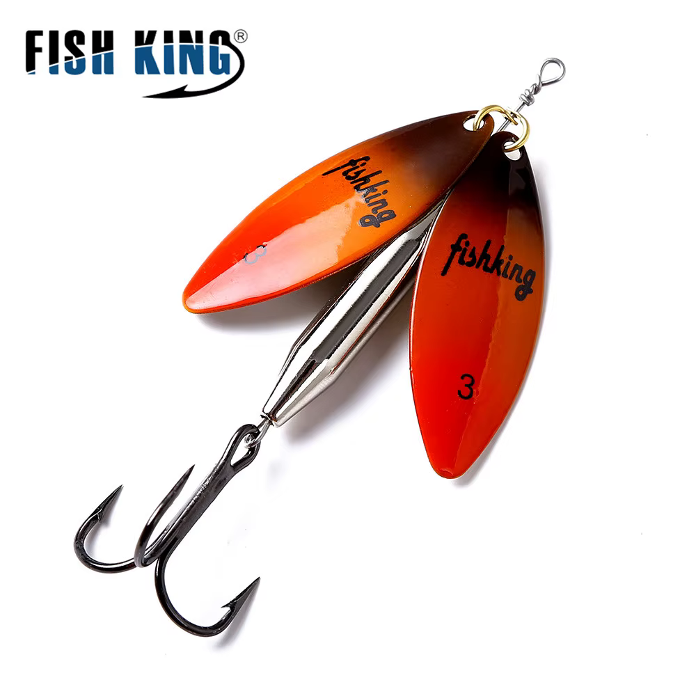 FISH KING Señuelo latón fundición larga anzuelo triple varios colores - imagen 5