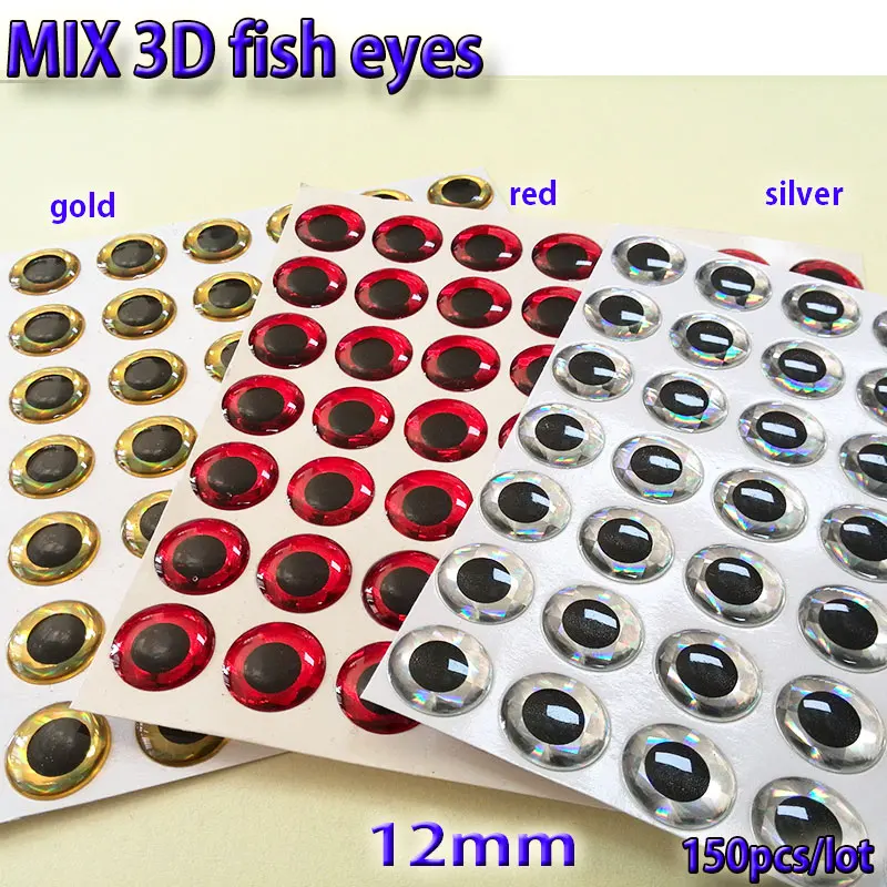 Ojos adhesivos para moscas – Multicolor plata/oro/rojo - imagen 5