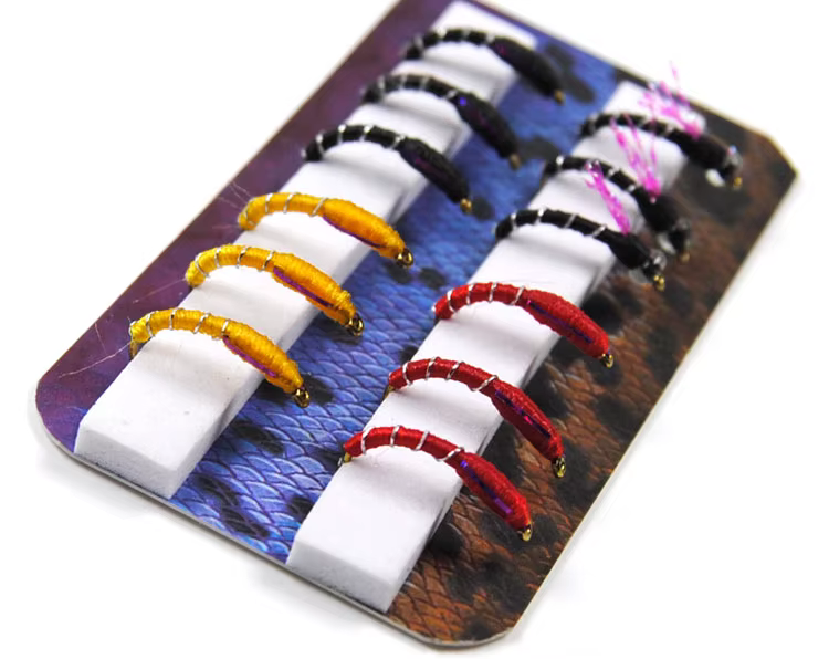 Ninfas para trucha en varios colores