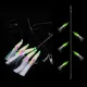 Anzuelo luminoso de acero alto carbono para lubina con plumas de caballa