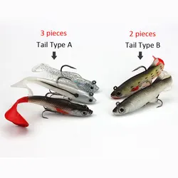 Set 5 Señuelos Suaves INFOF – Vinilo Realista Swimbait