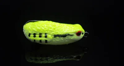 Señuelo rana de un solo gancho - hierba, cabeza serpiente negra 50mm - imagen 2