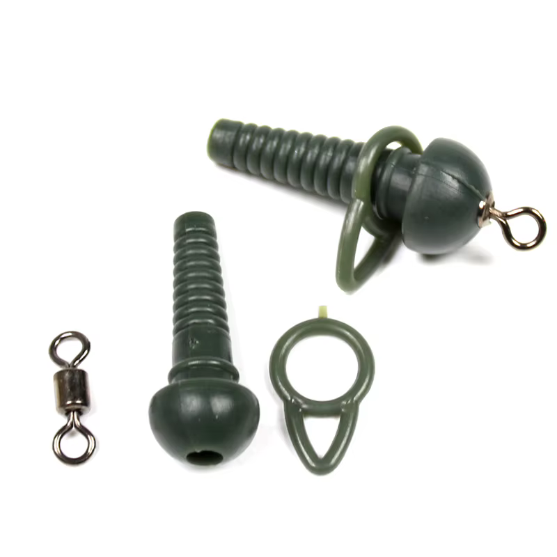 Bimoo Rig de pelo para carpa verde multicuentas con gancho giratorio - imagen 2