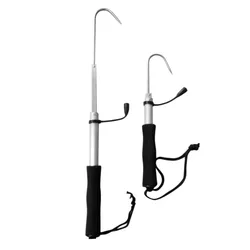 Gancho de pesca telescópico de acero inoxidable y aluminio para orilla