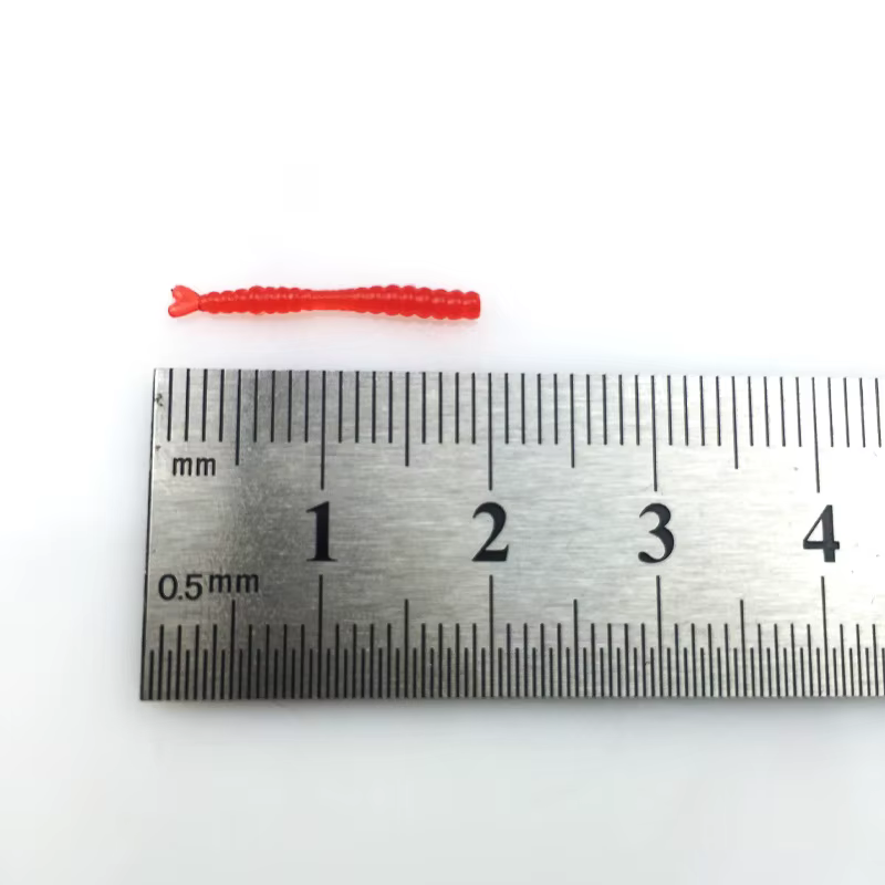 Cebo de silicona sabor camarón - gusano rojo para carpa - imagen 3
