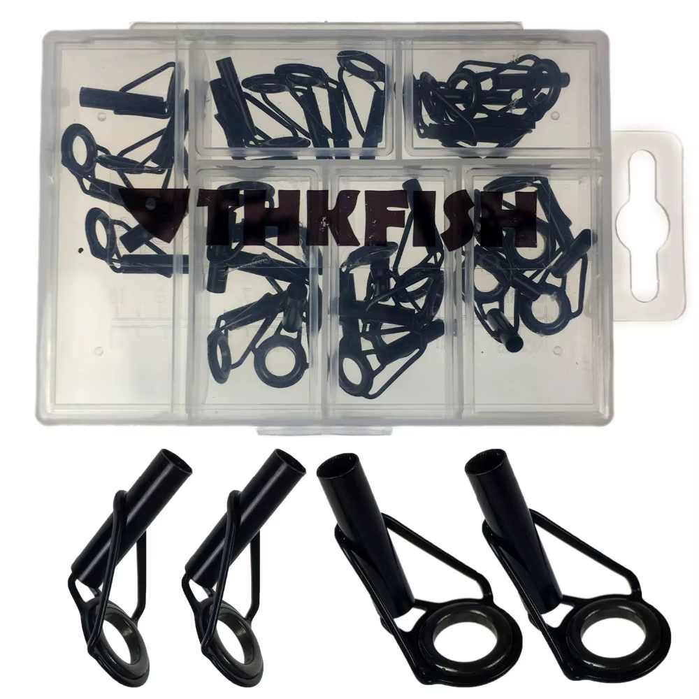 Kit reparación puntas caña pesca cerámica niquelado negro giratorias - imagen 5