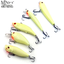 MNFT Kit Señuelos Nocturnos Brillantes - VIB Popper Minnow Lápiz