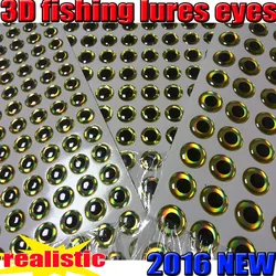 Ojos 3D dorados para montaje de vinilos y moscas