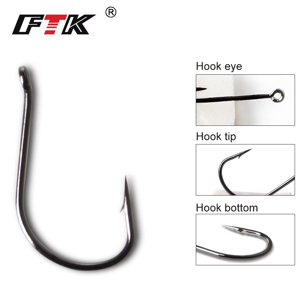 Anzuelo ISEAMA de carbono con púas – Ojo para carpfishing - imagen 3