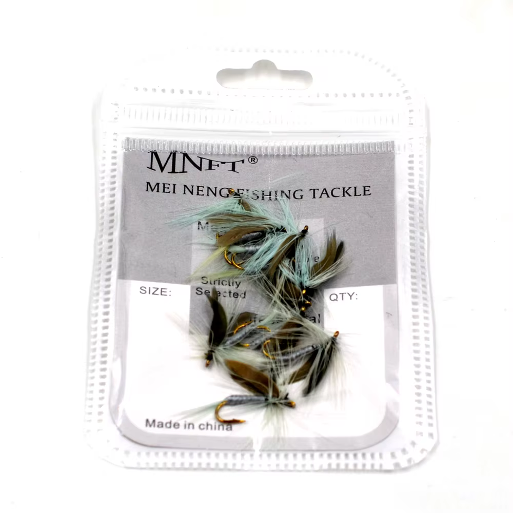 MNFT Mosca seca para trucha - Ala gris, cebo azul - imagen 5