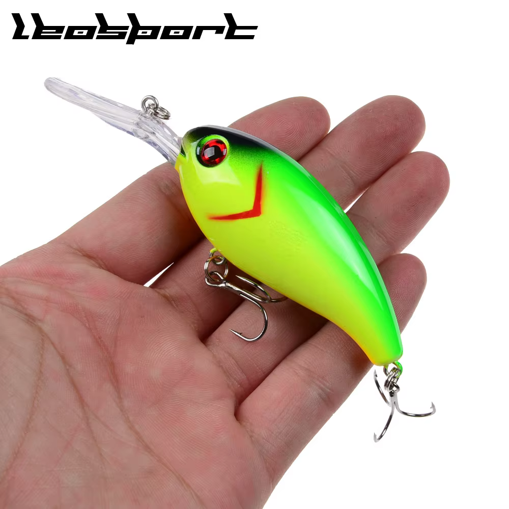 Wobbler duro realista plástico señuelo pesca agua dulce superficie