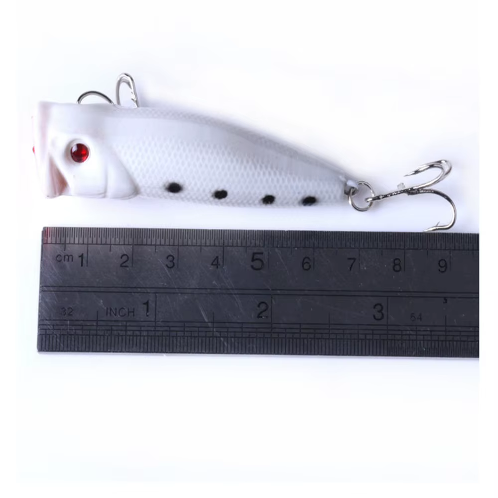 FISHINAPOT Popper Luminoso Señuelo Artificial Hecho a Mano para Pesca - imagen 4