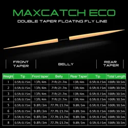 MáximoCatch Línea Cónica Flotante WT 2-8 Doble Bucle Soldado