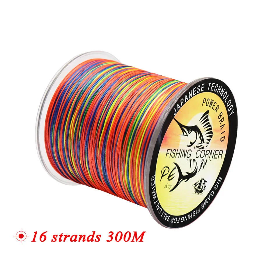Línea trenzada multifilamento 16 hebras multicolor para agua salada - imagen 2