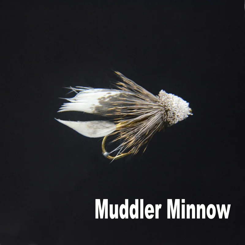 Set de 4 moscas CONTEMPLATOR Gold Muddler Minnow en caja