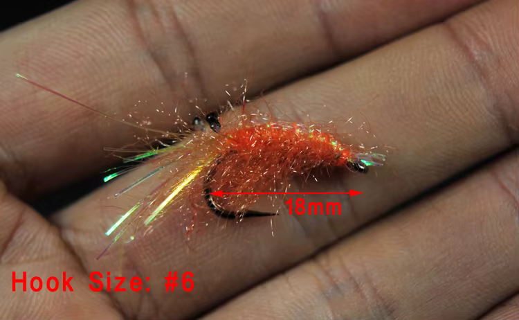 Señuelos artificiales de gamba color naranja