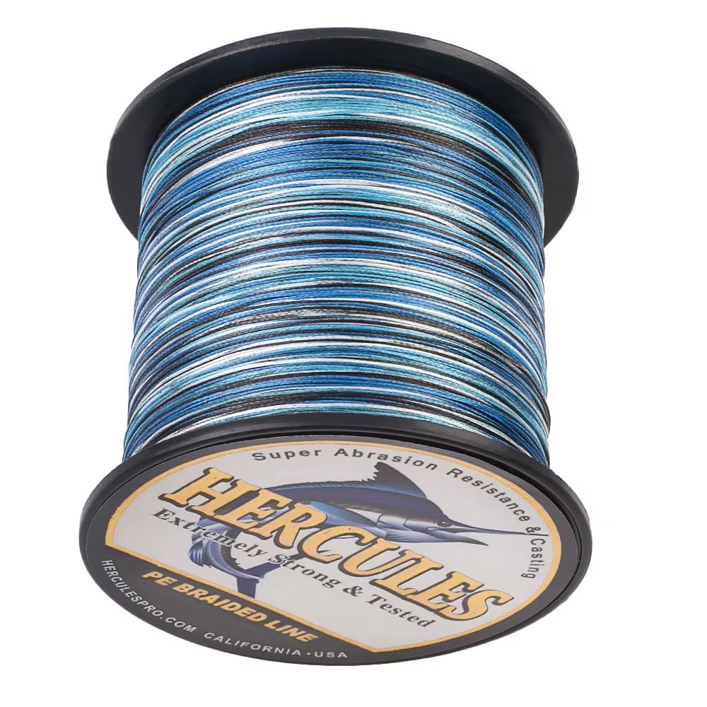 Hilo trenzado Hercules Camo 8 hebras PE para pesca agua salada