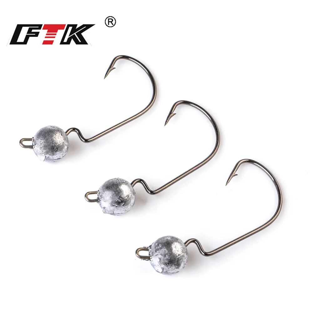 FTK Jig Head con púas para lubina – Anzuelo afilado para vinilo - imagen 3