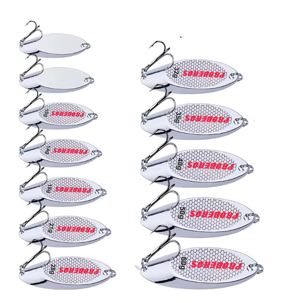 Señuelo Crankbait Metal Plata – Wobbler 3-60g para Lubina