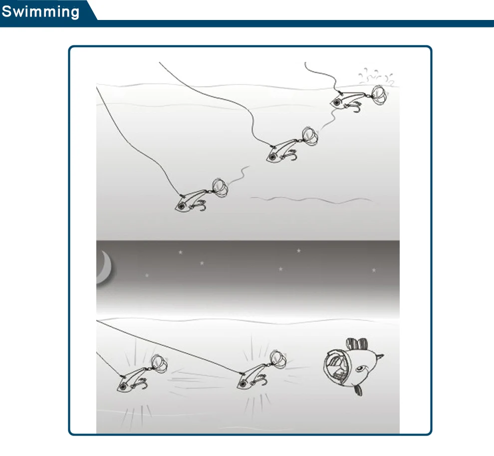 Set completo de 4 señuelos en diferentes colores