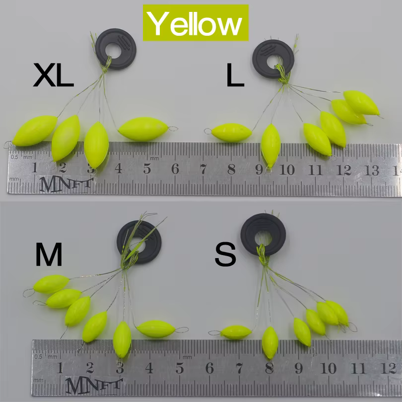 MNFT flotador de pesca ovalado alta visibilidad – Fácil uso tipo tapón - imagen 5