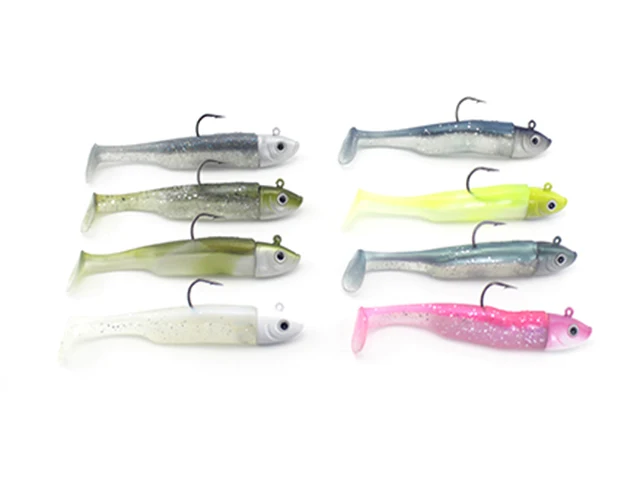 Conjunto cabeza jig y cuerpos suaves