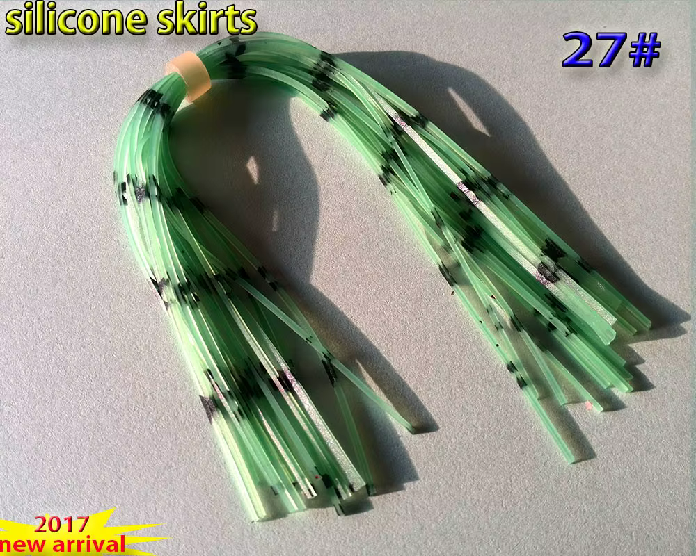 Faldas de silicona con sonajero para pesca con mosca – 13 cm - imagen 2