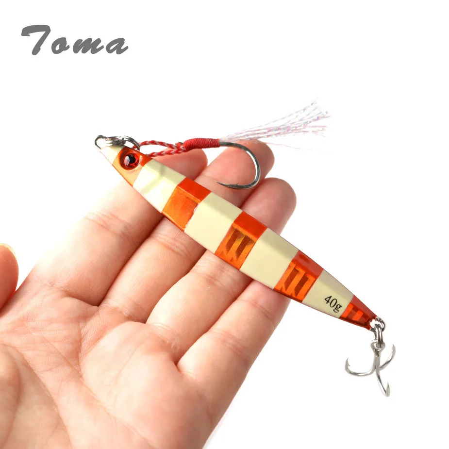 Cuchara Jigging metálica luminosa – Hundimiento lento para mar - imagen 5