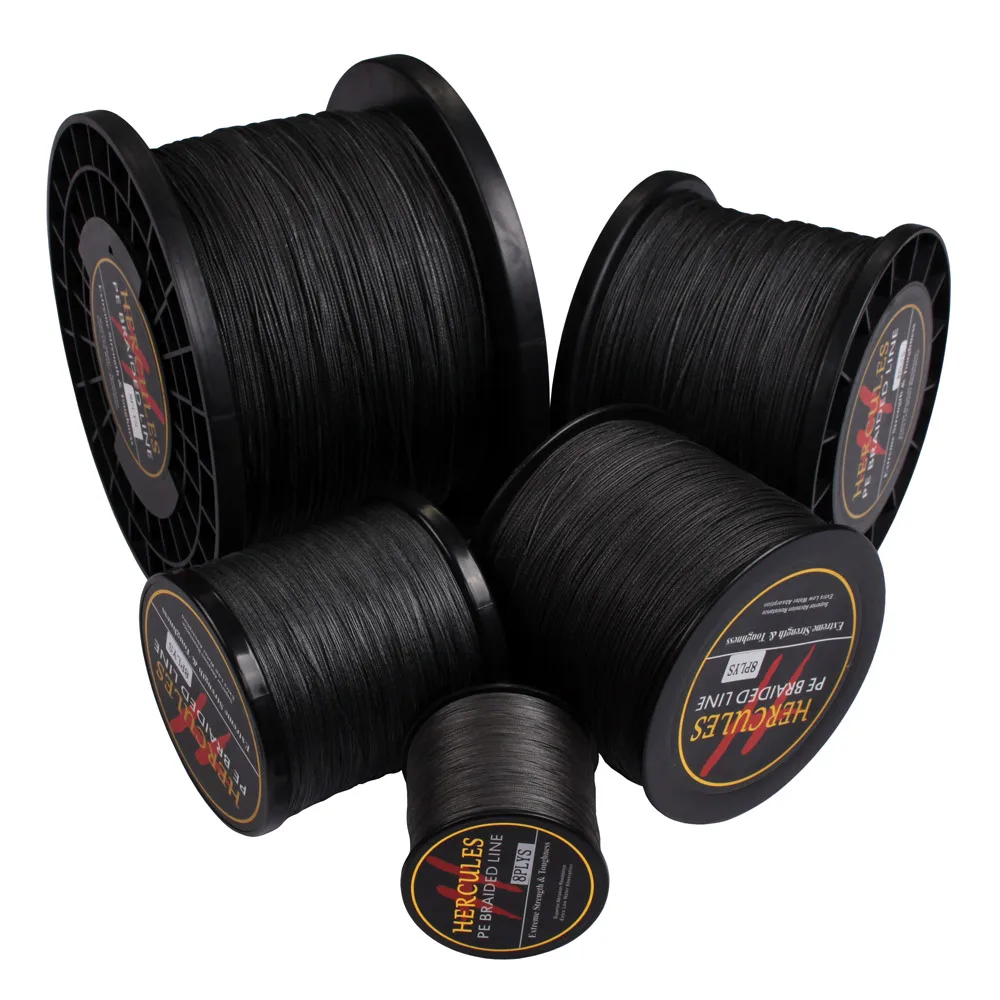 Hercules Sedal Trenzado Negro Superfuerte 100% PE Agua Salada - imagen 3