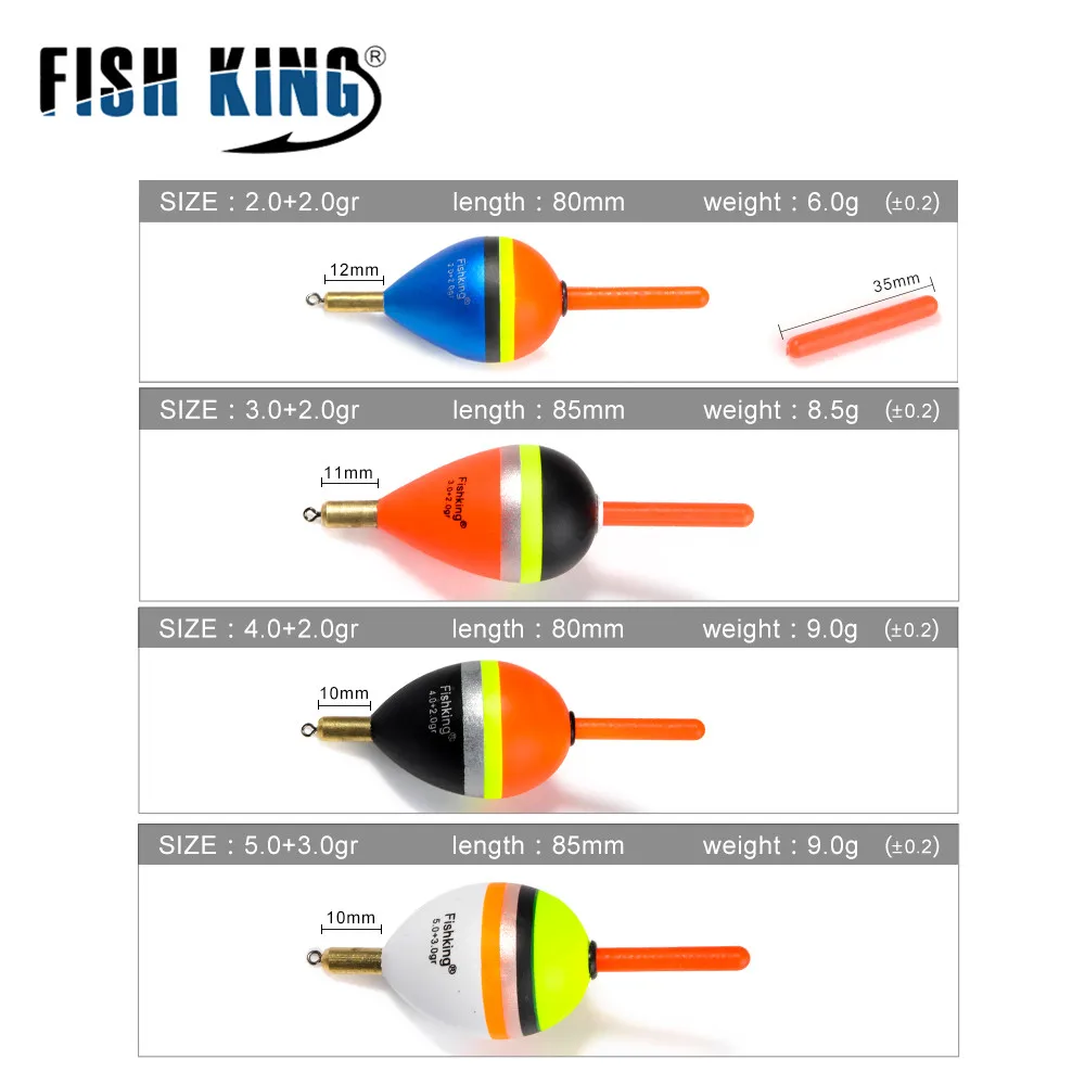 Flotadores NGB Barguzinsky – Multitamaño para aparejos de pesca - imagen 5