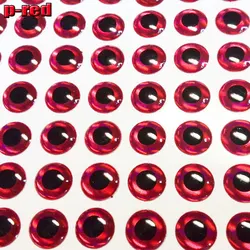 Señuelo de pesca 3D rojo con ojos realistas y pegamento suave