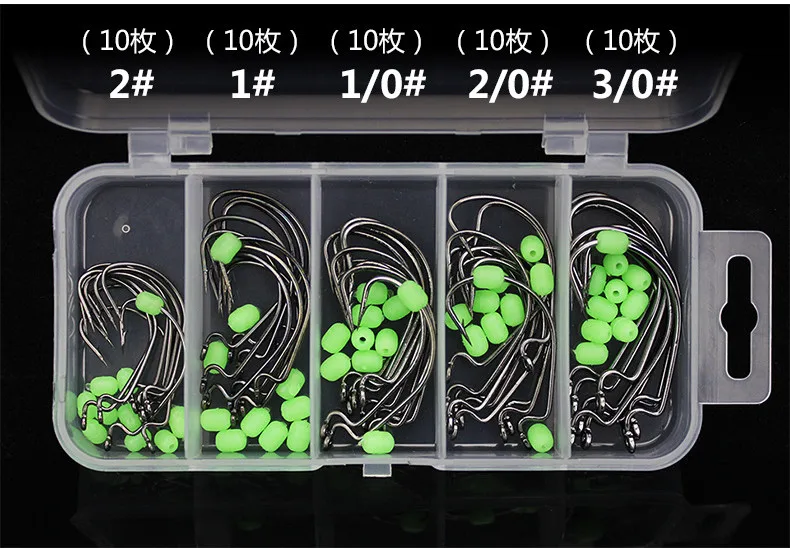 Señuelo de gusano y montaje con bolas luminosas