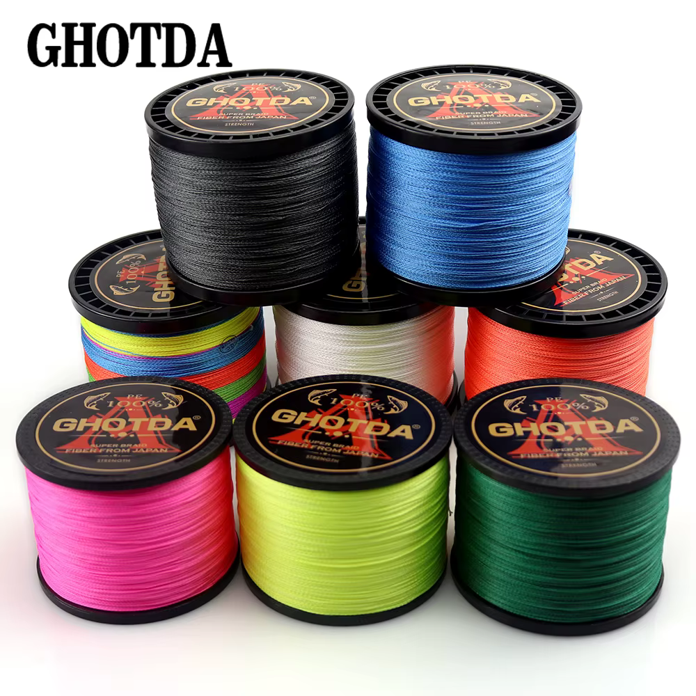 GHOTDA Línea Trenzada PE – 4 colores alta resistencia agua salada
