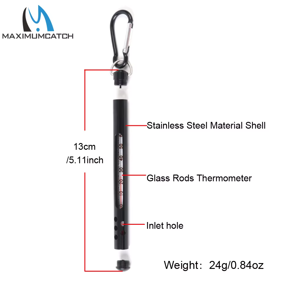 Termómetro pesca Maximumcatch – Medidor temperatura acero inoxidable - imagen 2
