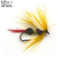 MNFT Royal Wulff Coachman Amarillo Ala Blanca Pesca con mosca Lubina