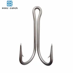 Anzuelos dobles de acero inoxidable afilados para pesca profesional