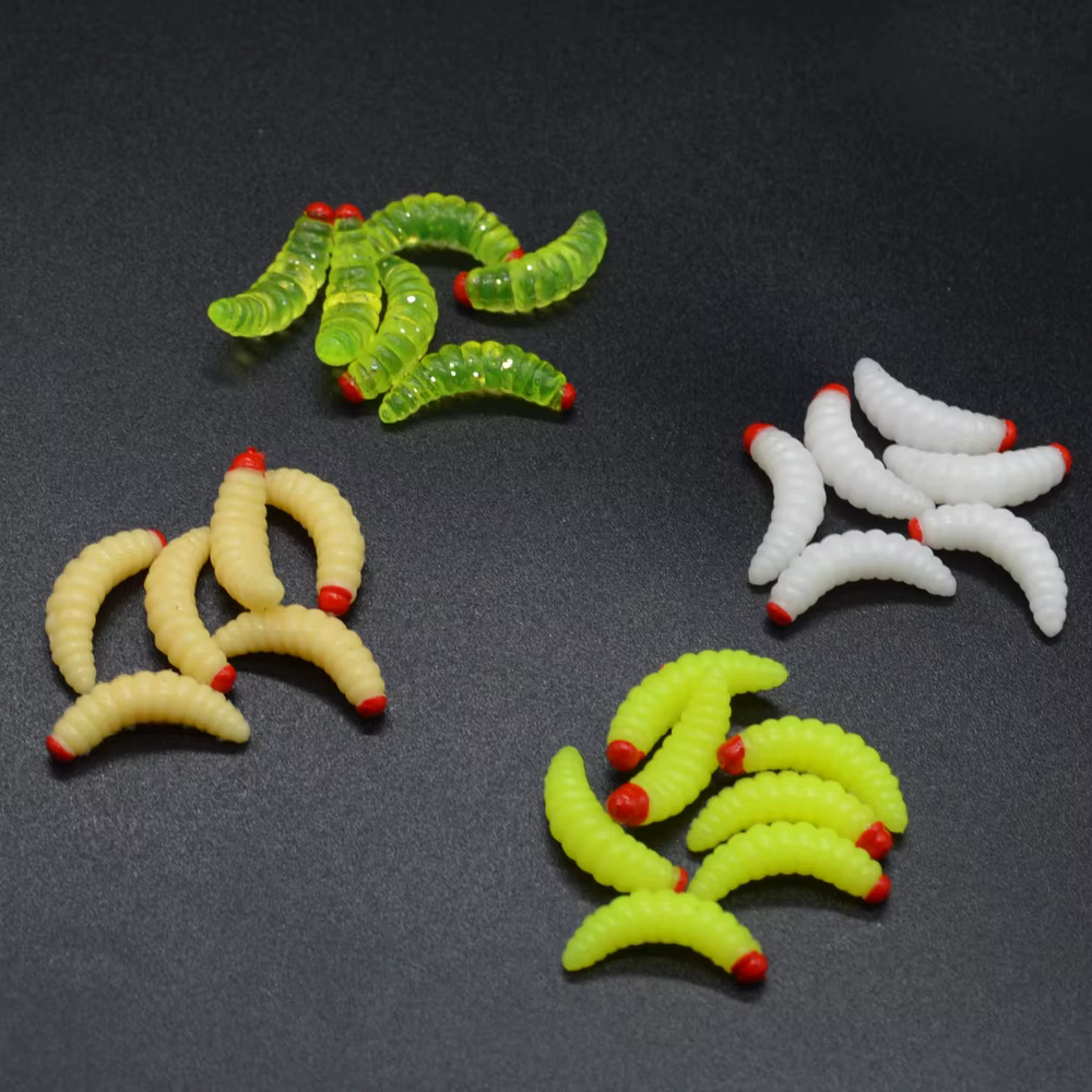 Señuelos blandos larva para pesca – Gusanos de pan artificiales - imagen 3