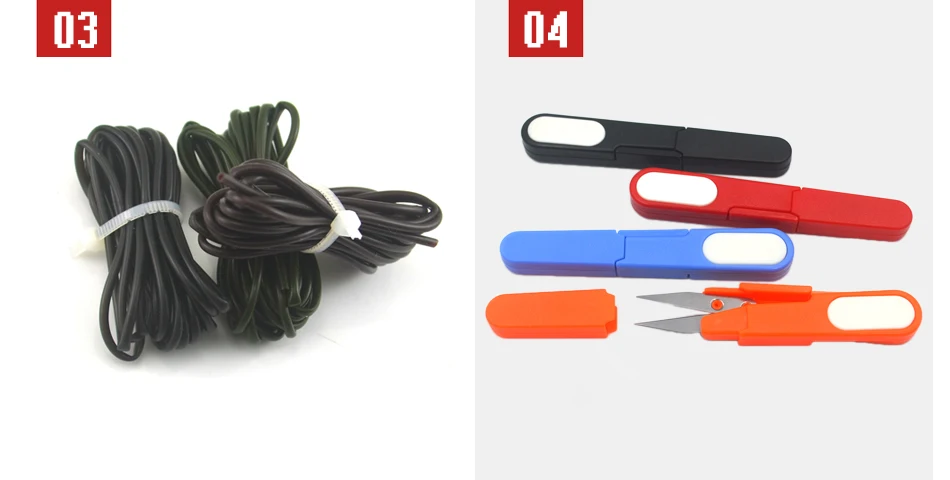 Tubos de aparejo y tijera para sedal