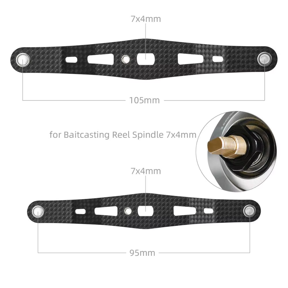 Gomexus Power Carrete Baitcasting 105 mm mango de carbono - Shimano
