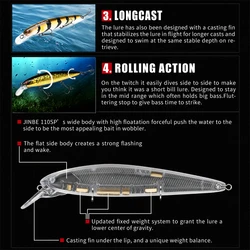 Allblue JINBE 110SP Wobbler Minnow – Senuelo para lucio